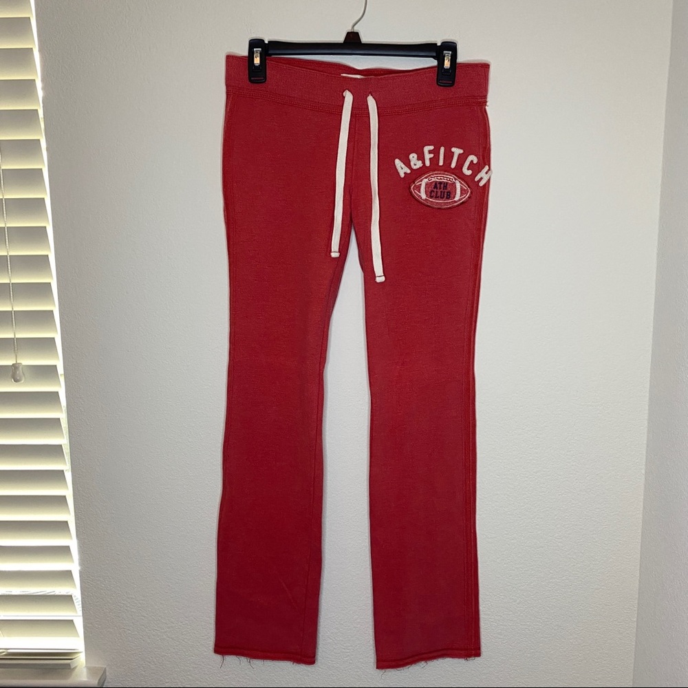 Abercrombie & Fitch athletic joggers sweatpants - red - size S